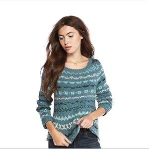 Free People Through The Storm Fair Isle Sweater size small